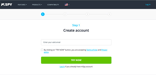 mspy create account